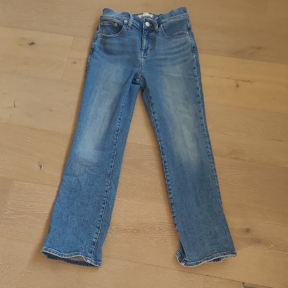 Madewell Mid Rise Kick Out Jeans Women's sz 26 Denim Crop/Ankle Jeans - Picture 2 of 12